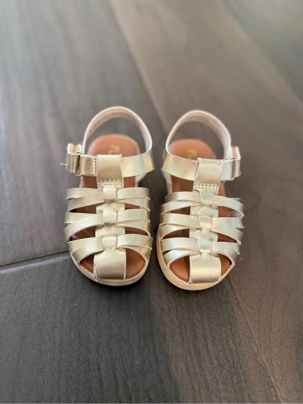 Gold fisherman sandals